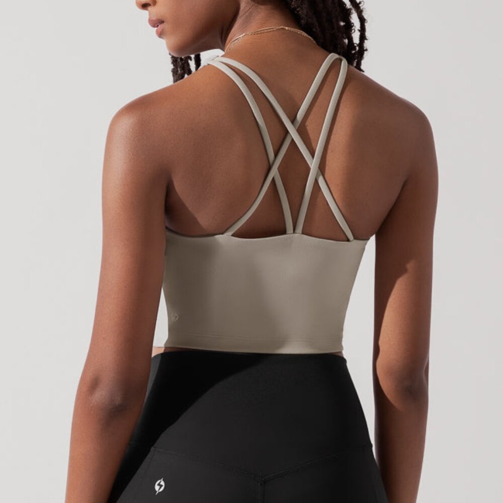 Cleo Corset Crop Bralette - Taupe